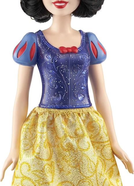 Disney princess  biancaneve bambola snodata, con capi e accessori scintillanti ispirati al film disney - 4