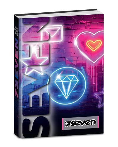 Diario 2027 Seven 12 mesi datato Girl. Blu-fucsia