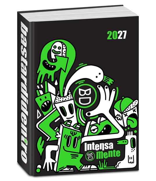 Diario 2026-2027 Bastardidentro 16 mesi Superspecial Fluo Intensamente. Verde