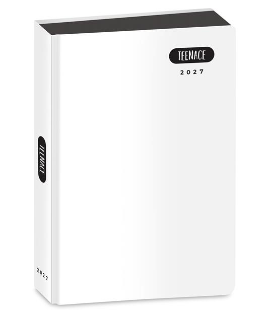 Diario 2027 Teenace 12 mesi Pastello. Bianco