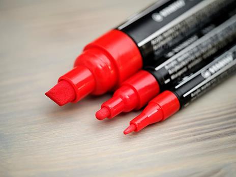 Marker acrilico - STABILO FREE Acrylic - T100 Punta rotonda 1-2mm - Confezione da 5 - Giallo - 6