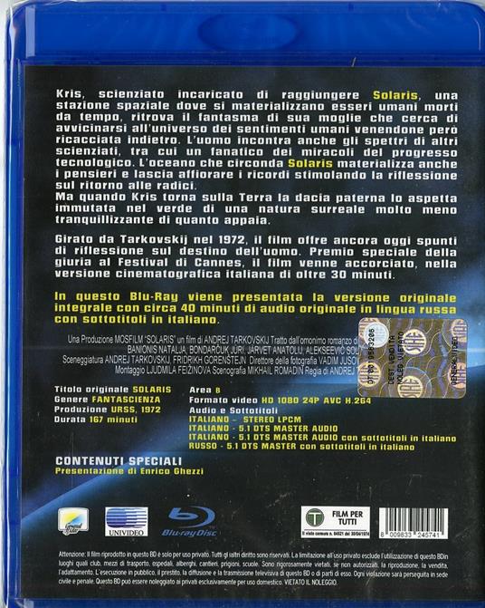 Solaris. Versione originale integrale (Blu-ray Mod)<span>.</span> versione originale integrale di Andrej A. Tarkovskij - Blu-ray - 2
