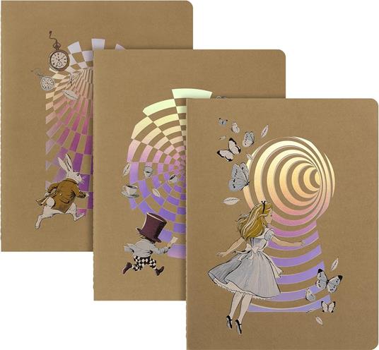 Set di 3 quaderni Moleskine Alice
