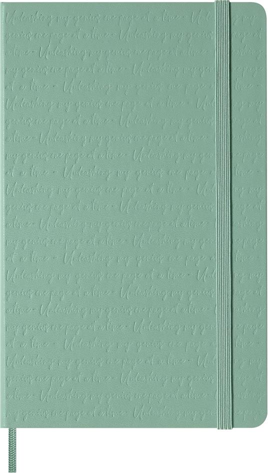 Taccuino Moleskine grande a righe  Copertina rigida  Verde Sage
