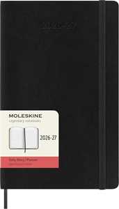 Cartoleria Agenda Moleskine 18 mesi giornaliera large nera morbida Moleskine