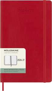 Cartoleria Agenda Moleskine 18 mesi settimanale notebook large rossa morbida Moleskine