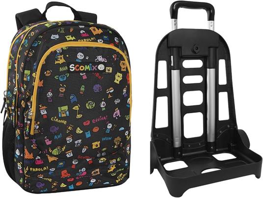 Zaino Organizzato Trolley Staccabile Allover Scomix - 2