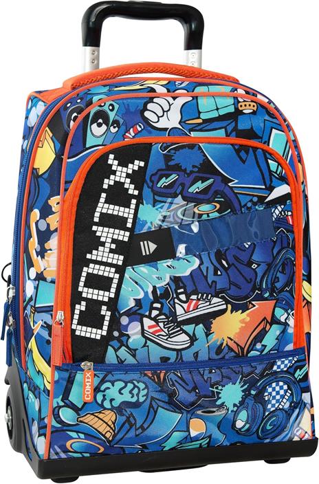 Zaino Trolley con zip e scomparti Comix Ul. Bright Jam Boy