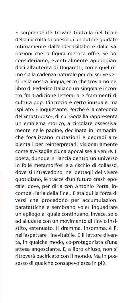 Godzilla e altre poesie - Federico Italiano - 2