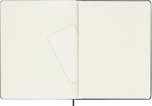 Taccuino Moleskine XL a righe copertina rigida nero. Black - 4