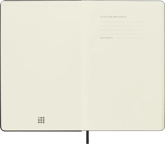 Taccuino classico copertina rigida nera a righe, Paper, Classic, Ruled, Large 13x21, Hard, Polypropylene, Black - 3