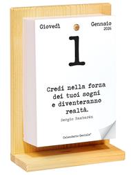 Calendario Geniale 2026 con supporto 17 x 6 x 12 cm